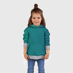 Толстовка-худи детская Бирюзовый перелив, цвет: 3D-меланж — фото 2