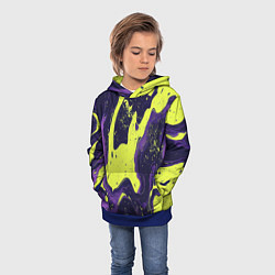 Толстовка-худи детская Камуфляжный пятна, цвет: 3D-синий — фото 2