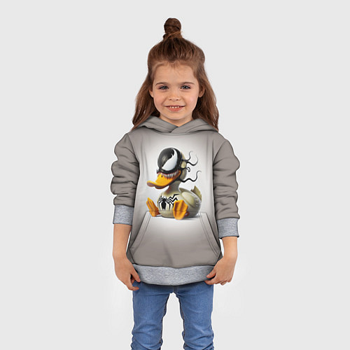 Детская толстовка Venom Duck - ai art fantasy / 3D-Меланж – фото 4