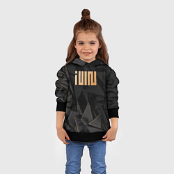 Толстовка-худи детская Gidle golden poly, цвет: 3D-черный — фото 2