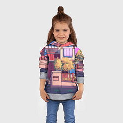 Толстовка-худи детская Lo-fi японский стиль улица, цвет: 3D-меланж — фото 2