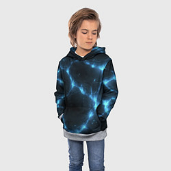 Толстовка-худи детская Синий свет из черной плиты, цвет: 3D-меланж — фото 2