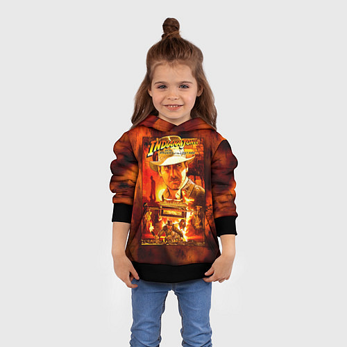 Детская толстовка Indiana Jones and the raiders of the lost ark / 3D-Черный – фото 4