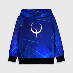 Толстовка-худи детская Quake blue poly, цвет: 3D-черный