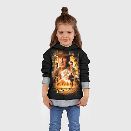 Детская толстовка Индиана Джонс: королевство хрустального черепа / 3D-Меланж – фото 4