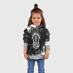 Толстовка-худи детская Kingdom come 2 - белые брызги, цвет: 3D-меланж — фото 2