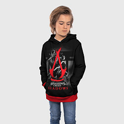 Толстовка-худи детская Assassins Creed Shadows - samurai, цвет: 3D-красный — фото 2