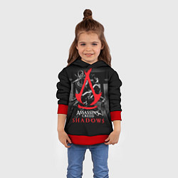 Толстовка-худи детская Assassins Creed Shadows - samurai, цвет: 3D-красный — фото 2