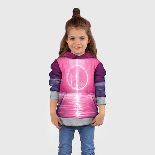 Детская толстовка Голден Стэйт Уорриорз в розовом / 3D-Меланж – фото 4