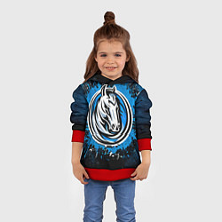 Толстовка-худи детская Даллас Маверикс лого, цвет: 3D-красный — фото 2