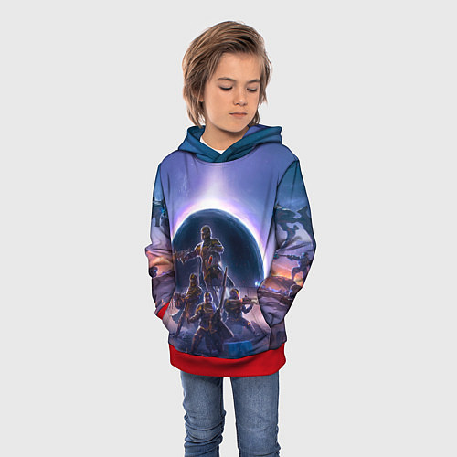 Детская толстовка Предзнаменования тирании Helldivers 2 / 3D-Красный – фото 3