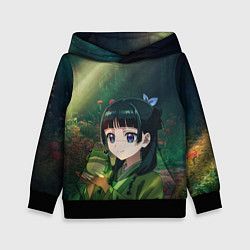 Толстовка-худи детская МаоМао и лягушка - Монолог Фармацевта, цвет: 3D-черный