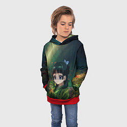 Толстовка-худи детская МаоМао и лягушка - Монолог Фармацевта, цвет: 3D-красный — фото 2