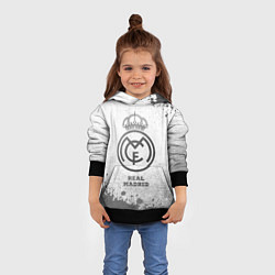 Толстовка-худи детская Real Madrid - white gradient, цвет: 3D-черный — фото 2