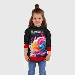 Толстовка-худи детская Все дуреют с этого десерта, цвет: 3D-красный — фото 2