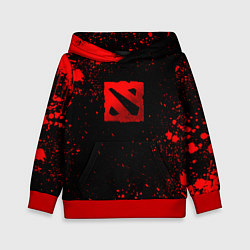 Толстовка-худи детская Красные брызги - Dota 2, цвет: 3D-красный