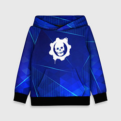 Толстовка-худи детская Gears of War blue poly, цвет: 3D-черный
