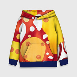 Толстовка-худи детская Теплая африканская абстракция, цвет: 3D-синий