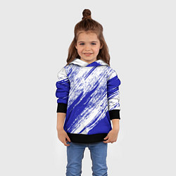 Толстовка-худи детская The color is white and blue, цвет: 3D-черный — фото 2