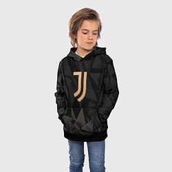 Толстовка-худи детская Juventus golden poly, цвет: 3D-черный — фото 2