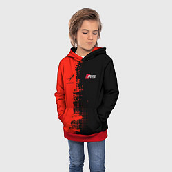 Толстовка-худи детская AUDI quattro black and red, цвет: 3D-красный — фото 2
