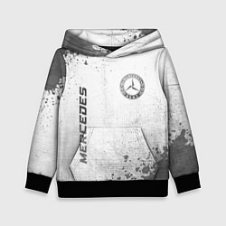 Толстовка-худи детская Mercedes - white gradient вертикально, цвет: 3D-черный