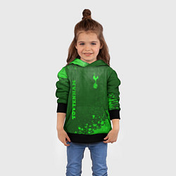 Толстовка-худи детская Tottenham - green gradient вертикально, цвет: 3D-черный — фото 2