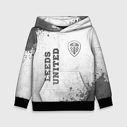 Толстовка-худи детская Leeds United - white gradient вертикально, цвет: 3D-черный