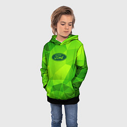 Толстовка-худи детская Ford green poly, цвет: 3D-черный — фото 2