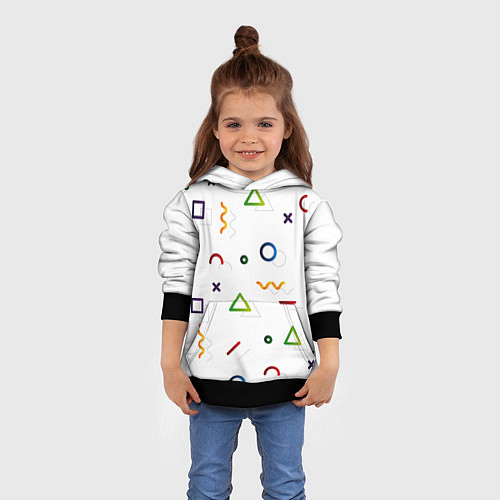 Детская толстовка Геометрический хаос / 3D-Черный – фото 4