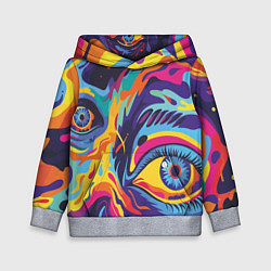 Толстовка-худи детская Глаза вселенной, цвет: 3D-меланж