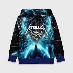 Толстовка-худи детская Neon glow - Metallica, цвет: 3D-синий