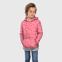 Толстовка-худи детская Красные коралловые пузыри, цвет: 3D-меланж — фото 2