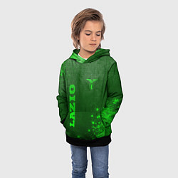 Толстовка-худи детская Lazio - green gradient вертикально, цвет: 3D-черный — фото 2
