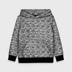 Толстовка-худи детская Чёрно-белый текстурный, цвет: 3D-черный