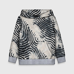 Толстовка-худи детская Текстура гранж - абстрактные линии, цвет: 3D-меланж