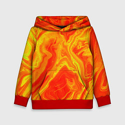 Толстовка-худи детская Огненный жёлто-красный, цвет: 3D-красный