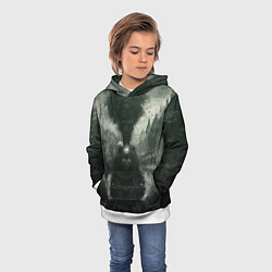 Толстовка-худи детская Ретро иллюстрация паровоза, цвет: 3D-белый — фото 2