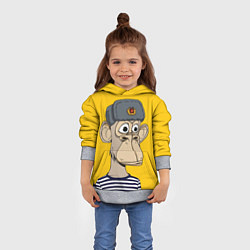 Толстовка-худи детская NFT ape turtleneck, цвет: 3D-меланж — фото 2