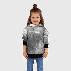Толстовка-худи детская Subaru - grey gradient посередине, цвет: 3D-черный — фото 2