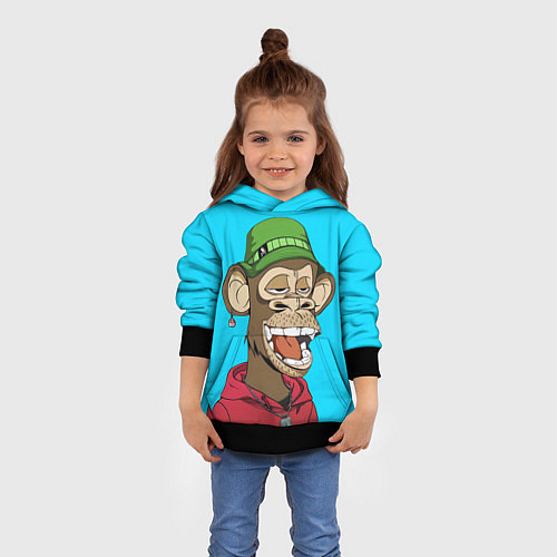 Детская толстовка NFT smile ape / 3D-Черный – фото 4
