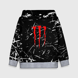 Толстовка-худи детская Monster обрывки красок, цвет: 3D-меланж