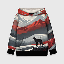 Детская толстовка Лиса и красные горы