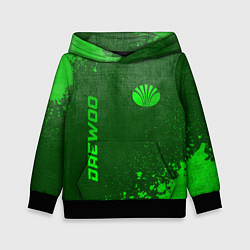 Толстовка-худи детская Daewoo - green gradient вертикально, цвет: 3D-черный