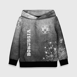 Толстовка-худи детская Borussia - grey gradient вертикально, цвет: 3D-черный