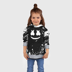 Толстовка-худи детская Marshmello брызги красок, цвет: 3D-меланж — фото 2