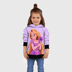 Толстовка-худи детская Rapunzel - big pictures, цвет: 3D-черный — фото 2