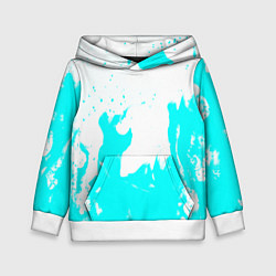 Толстовка-худи детская Голубой огонь текстура, цвет: 3D-белый