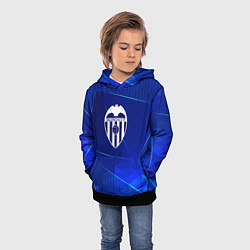 Толстовка-худи детская Valencia blue poly, цвет: 3D-черный — фото 2