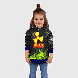 Толстовка-худи детская Stalker брызги красок, цвет: 3D-синий — фото 2
